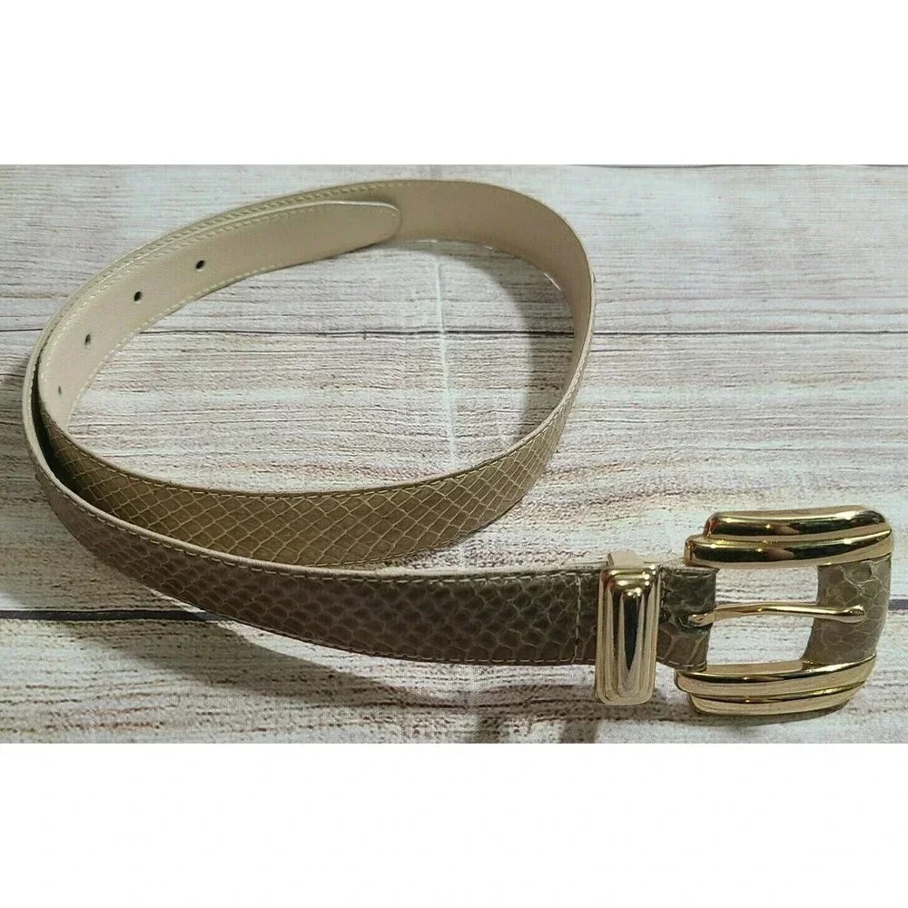 Vintage Leather Shop Women's Genuine Snakeskin Belt Medium #7223